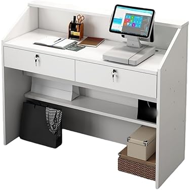 チエさま専用　多機能受付カウンター ホワイト⭐️新品未開封 Amazon.co.jp: Timechee 受付カウンター 木製カウンターテーブル